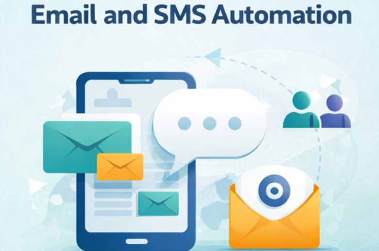 Email and SMS marketing automation communication system
