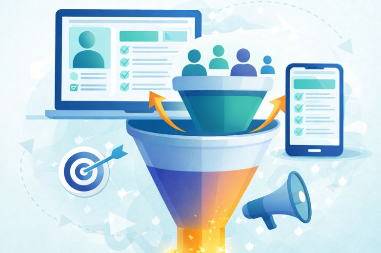 Sales funnel lead generation marketing automation system