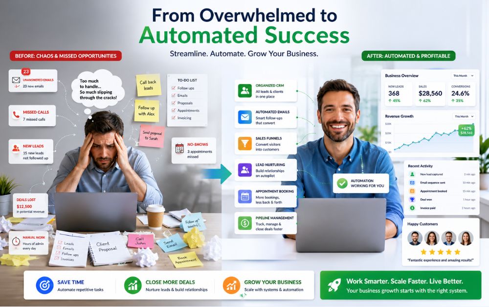 Business automation transformation from manual work to automated growth