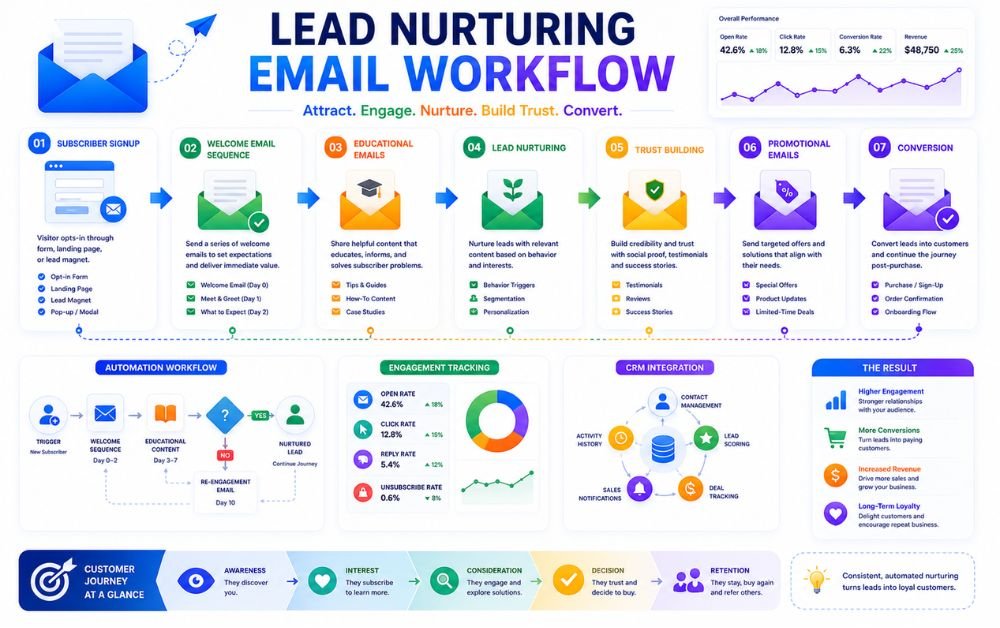 automated email campaigns with lead nurturing workflows that turn subscribers into loyal customers