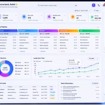 best CRM for lead generation sales pipeline dashboard lead management system marketing automation workflow SaaS CRM analytics